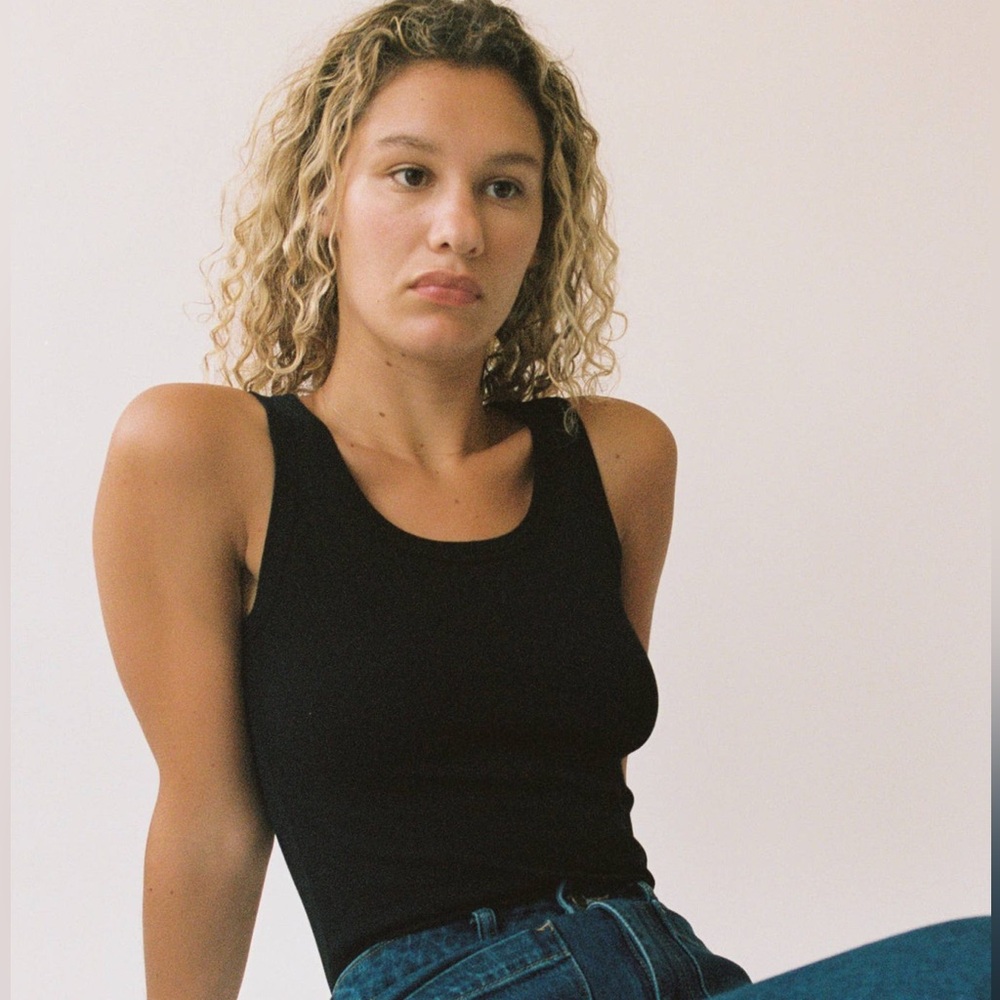 LA RELAXED Organic Rib Tank - S / Black